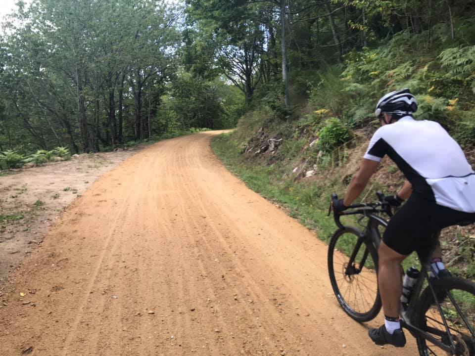 la fin du parcours de la gravel ardeche.